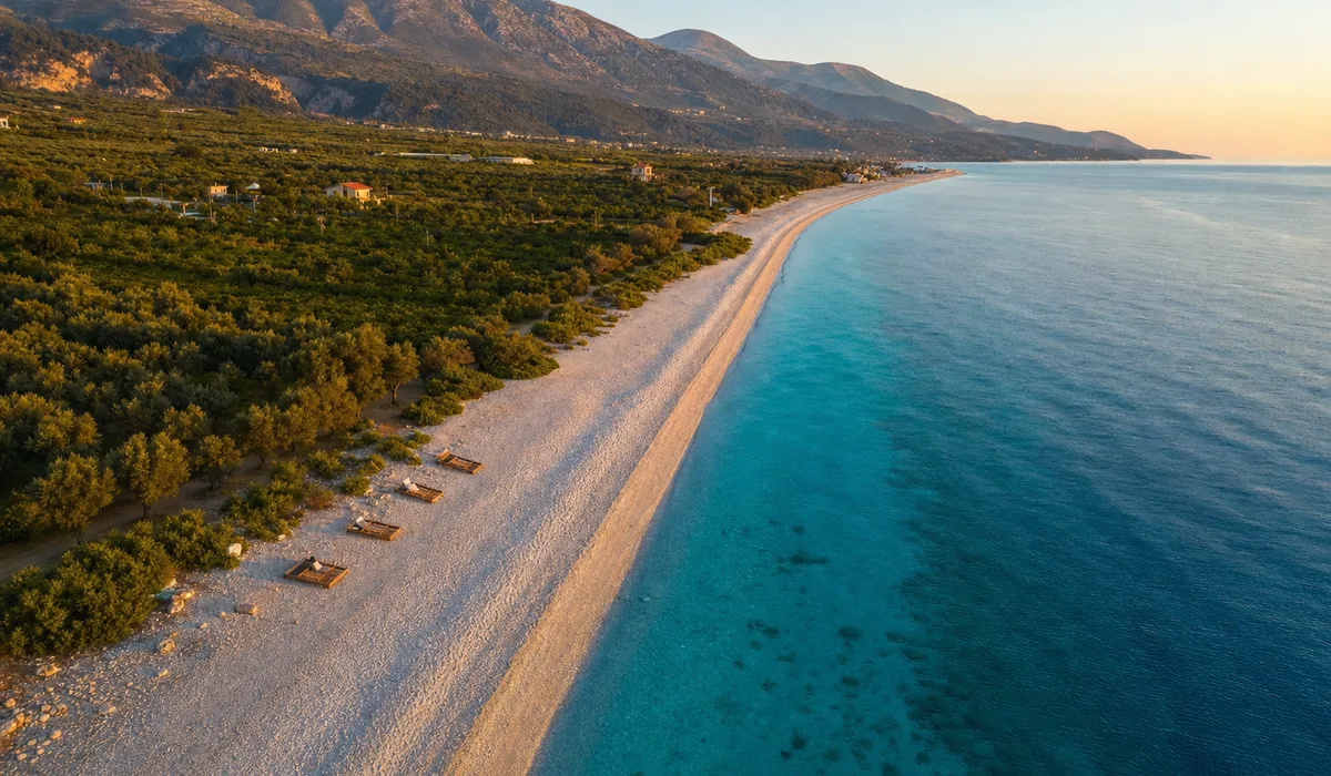 Ksamil Islands and turquoise lagoon — best beaches Albanian Riviera